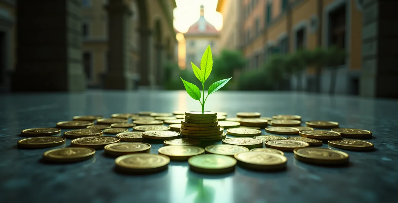 Diagramma circolare vantaggi conformità CSRD per PMI italiane