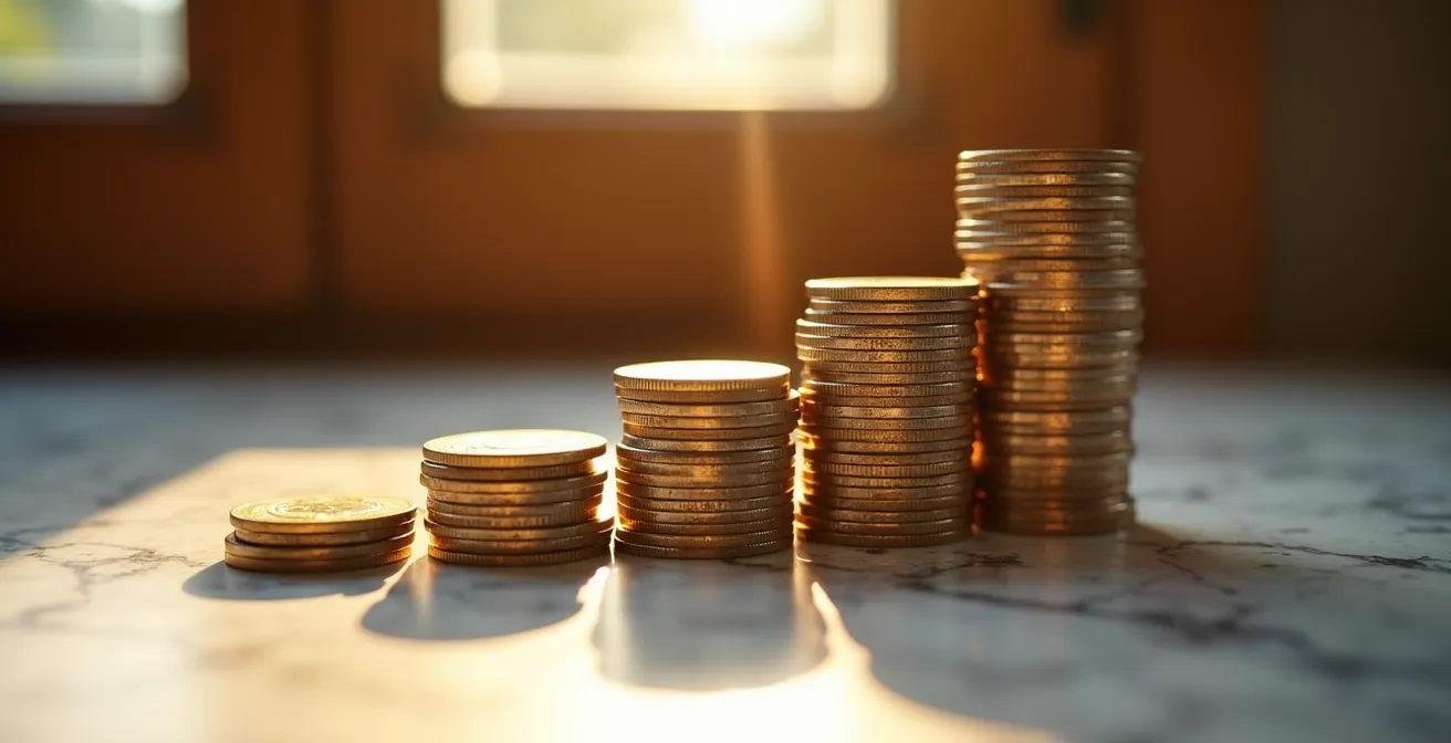 Grafico della crescita esponenziale del capitale attraverso il reinvestimento automatico dei dividendi nel tempo